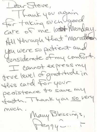 patient testimonial